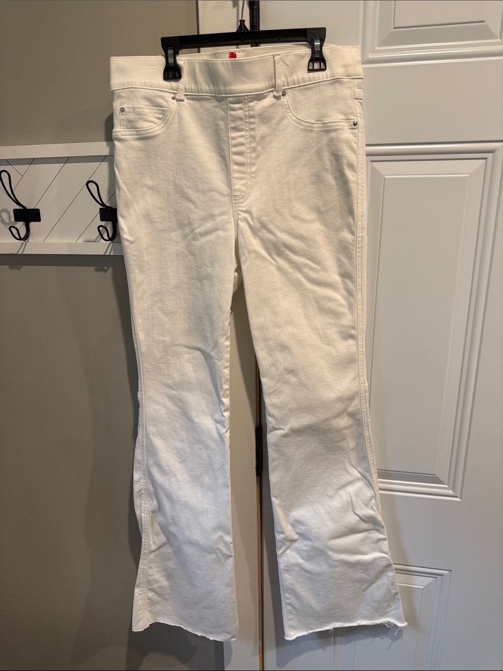 SPANX - White High-Rise Flared Jeans